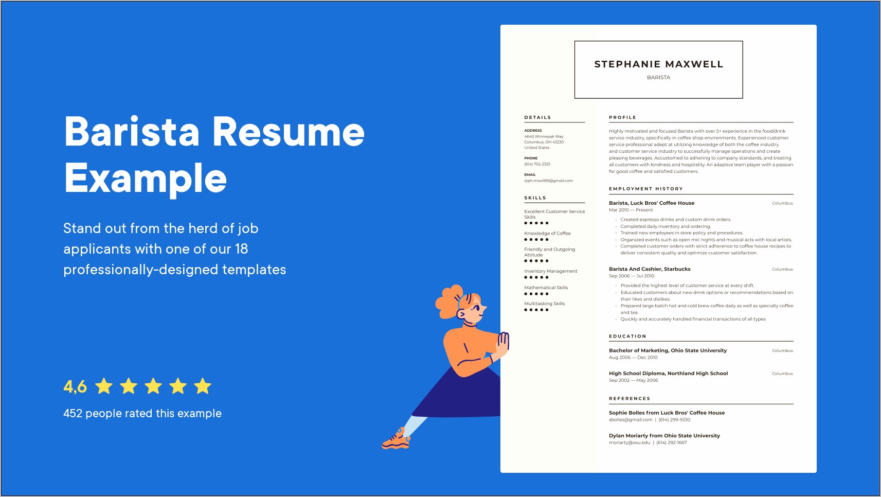 Sample Resume For Coffee Shop Barista