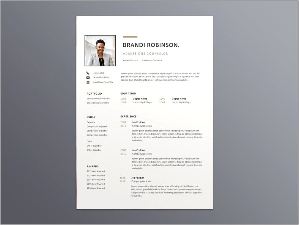 Sample Resume For College Admissions Counselor