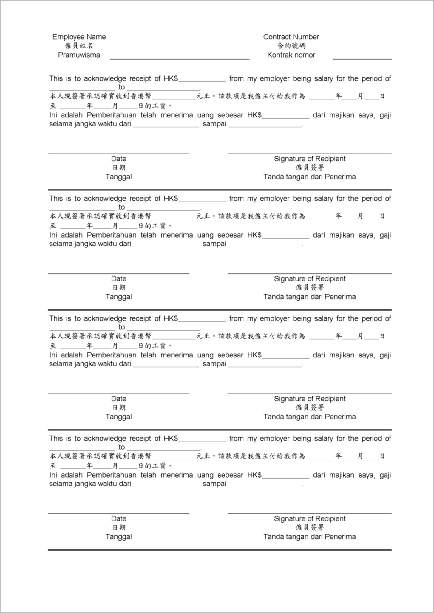 Sample Resume For Domestic Helper With Experience