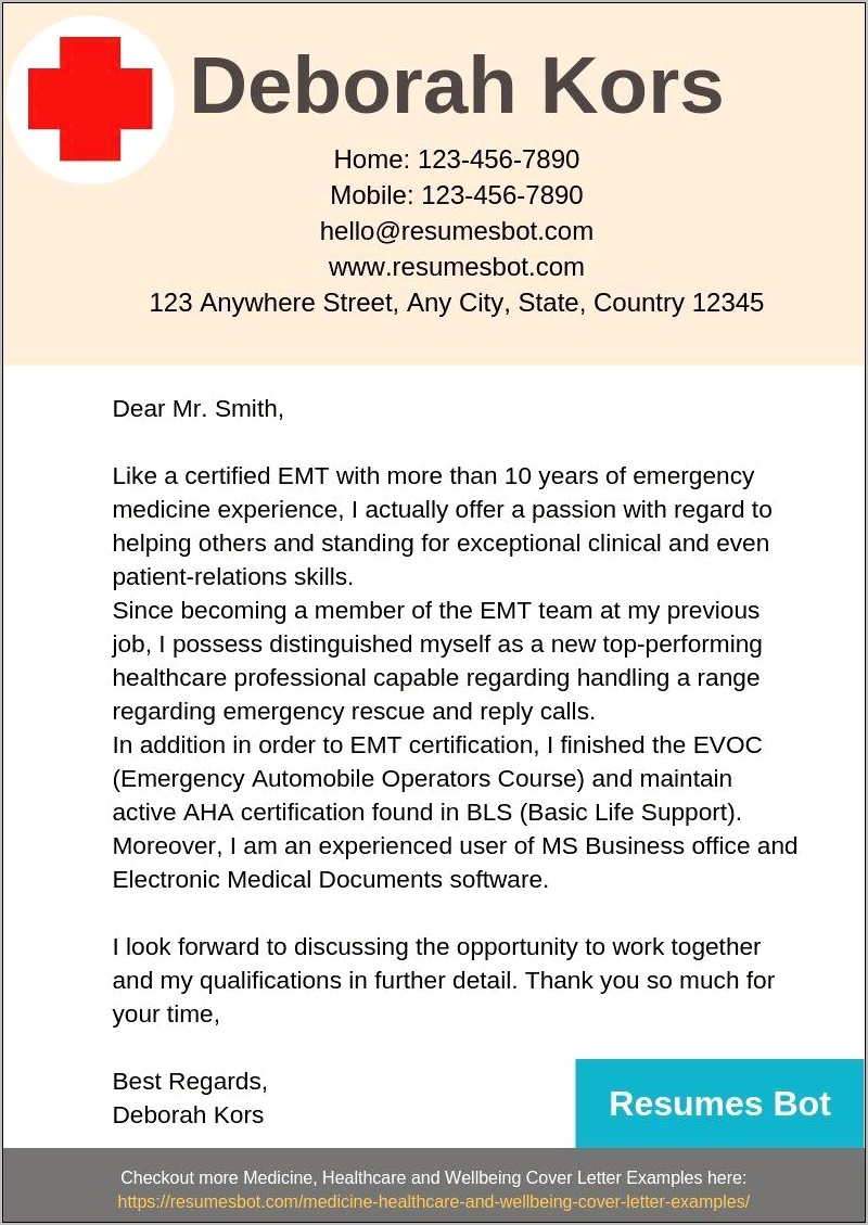 Sample Resume For Emergency Room Technician