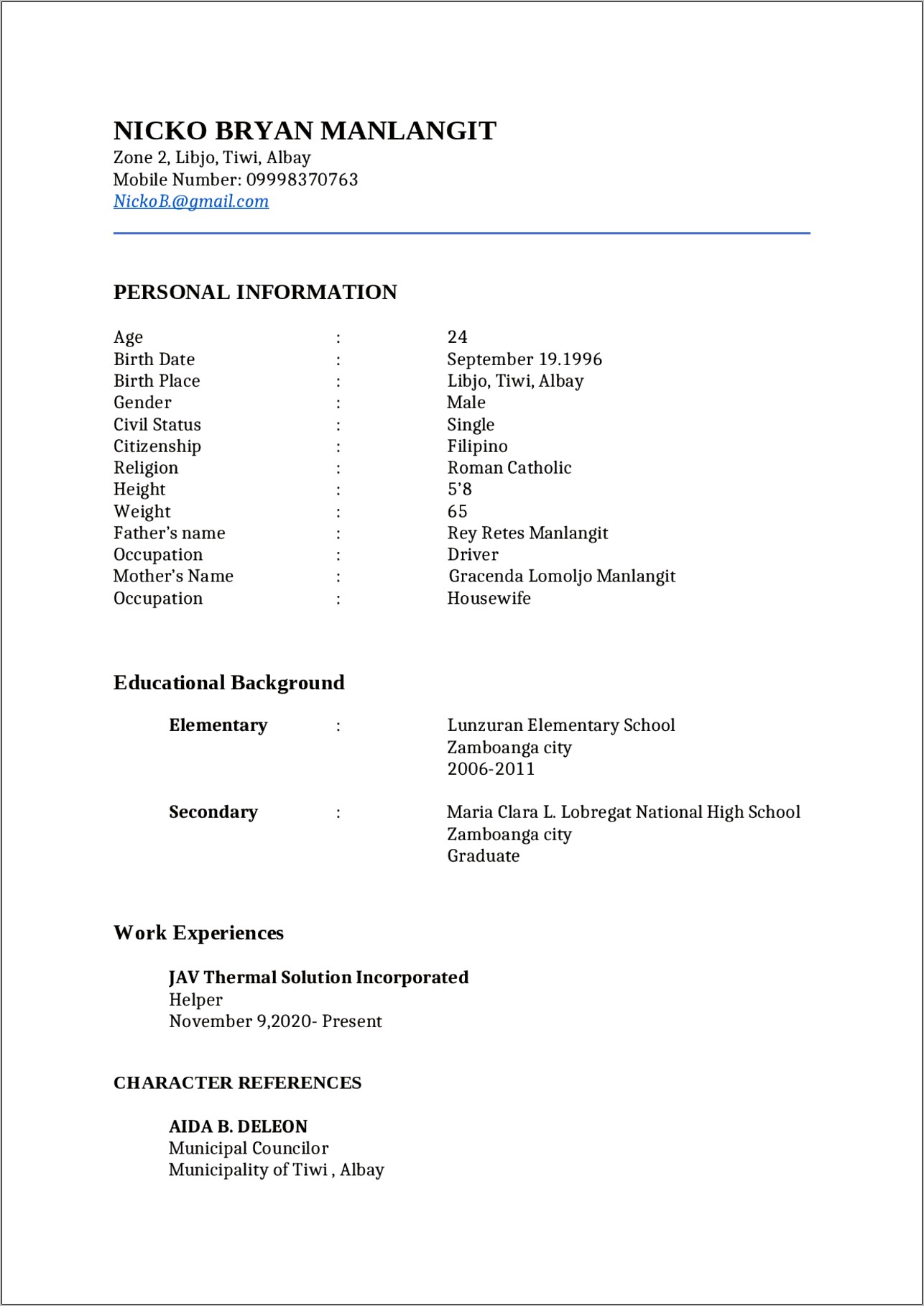 Sample Resume For Housewife Returning To Work