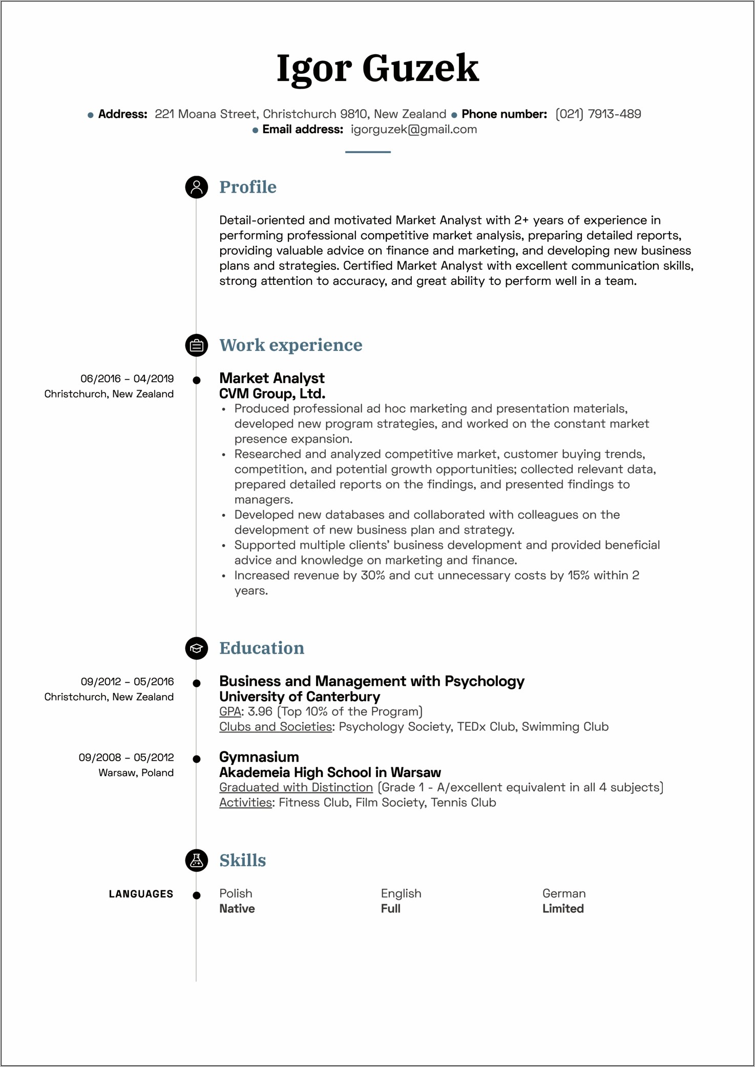 Sample Resume For Market Research Assistant