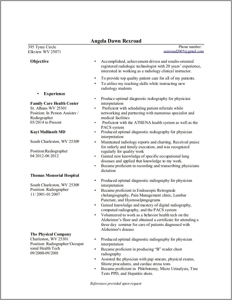 Sample Resume For Nurse Educator Position