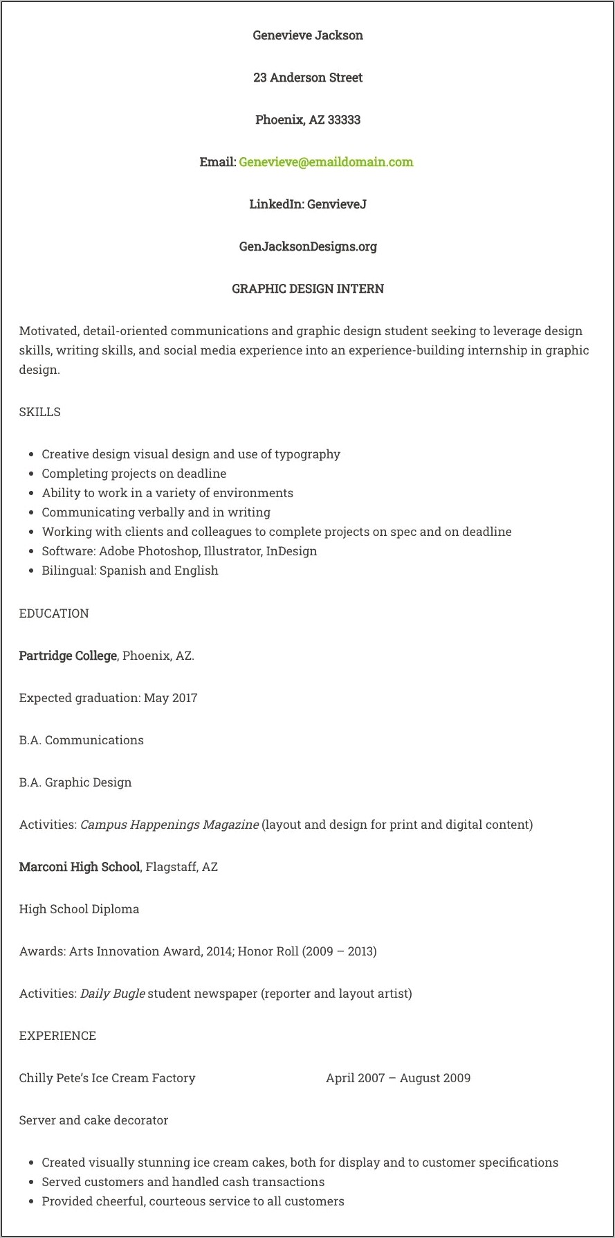 Sample Resume For Ojt Architecture Student