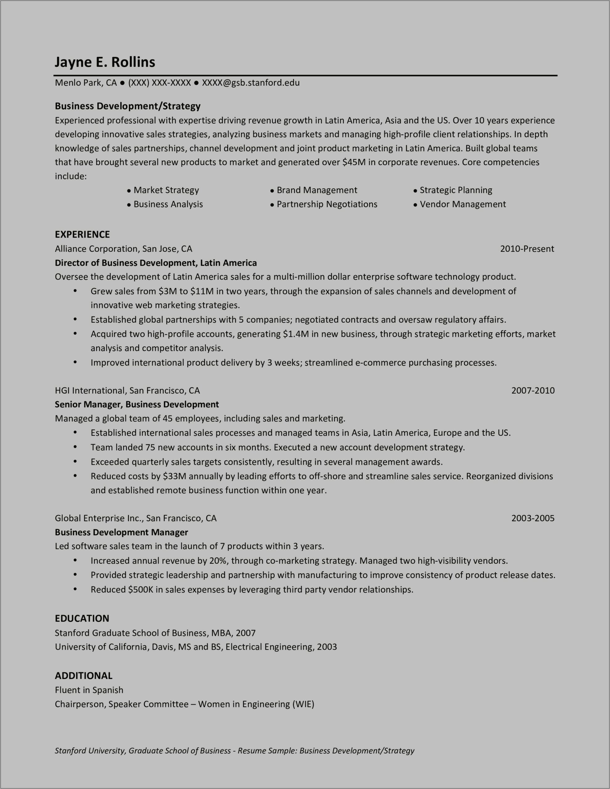 Sample Resume For Project Manager In Manufacturing