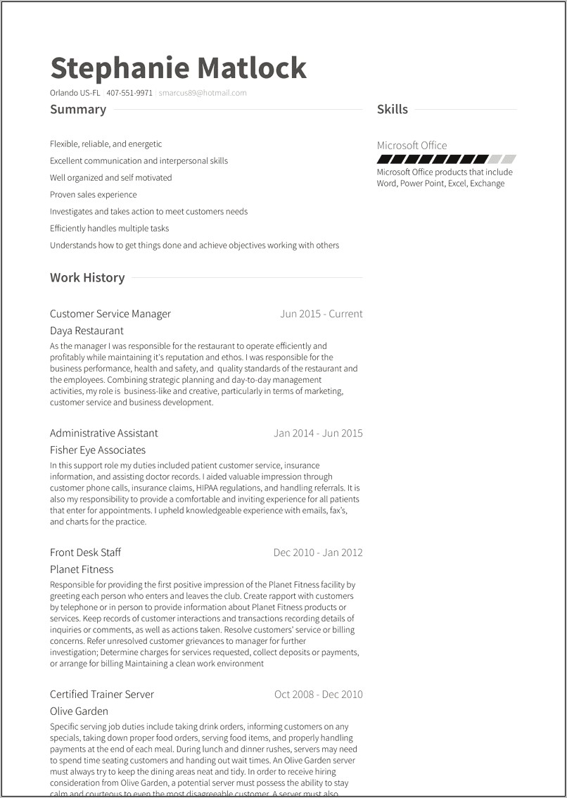 Sample Resume For Residental Real Estate Administrative Assistant