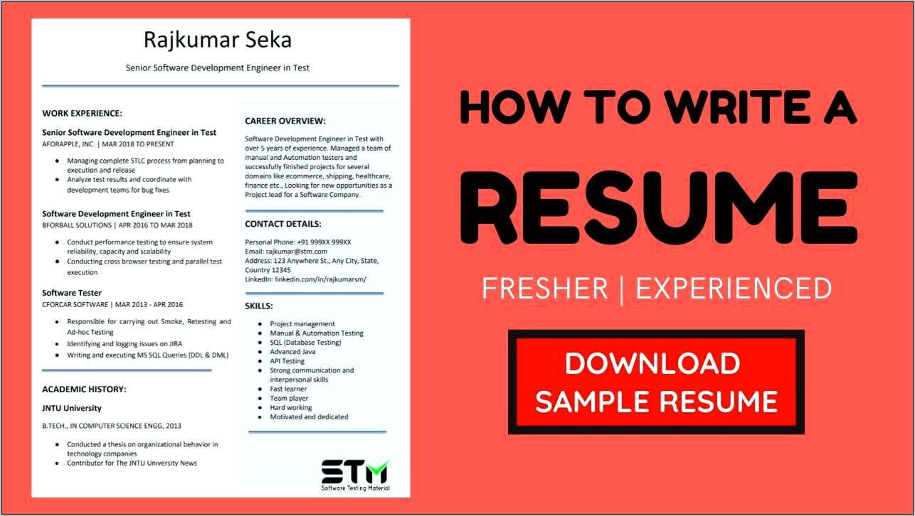 Sample Resume For Sap Functional Testing