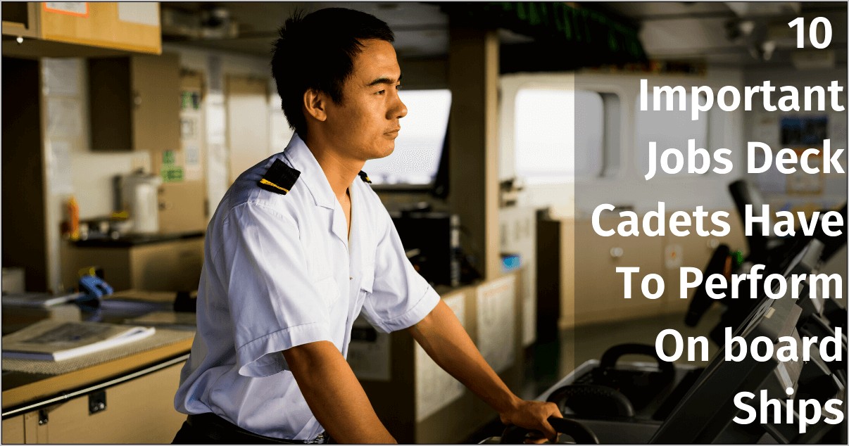 Sample Resume For Seaman Deck Cadet