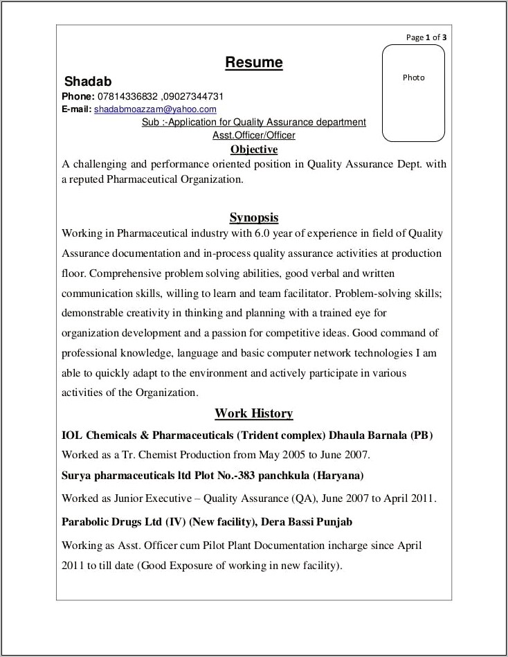 Sample Resume For Sm Department Store