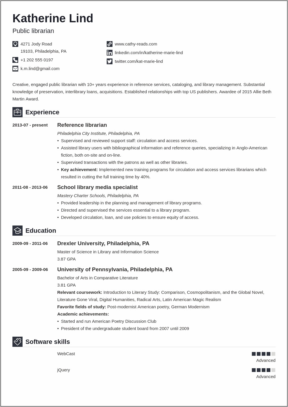Sample Resume For Student Library Assistant