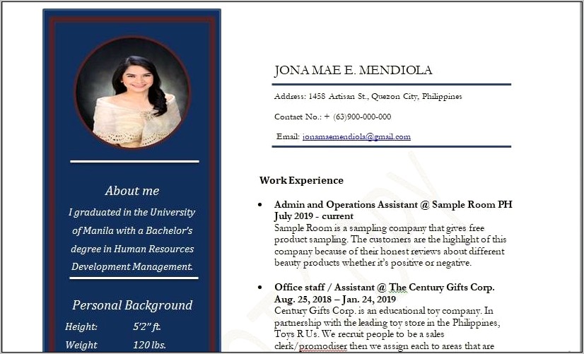 Sample Resume For Toys R Us Assistant Manager