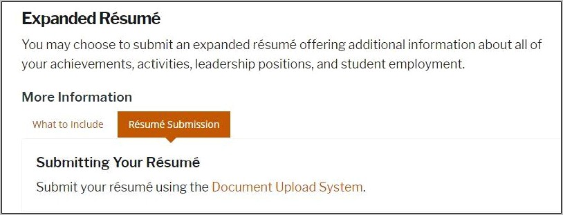 Sample Resume For University Of Texas Admissions