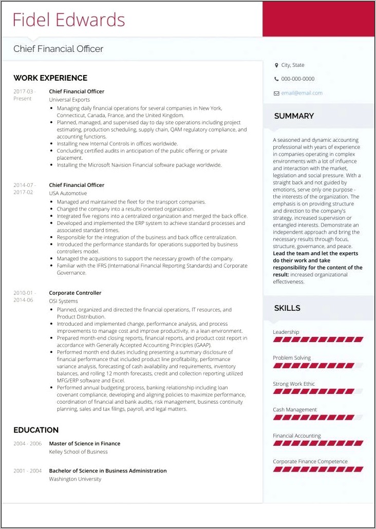 Sample Resume For University Placement Coordinator