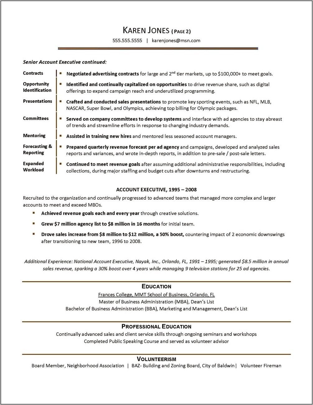 Sample Resume For Web Developer Advertising Agency