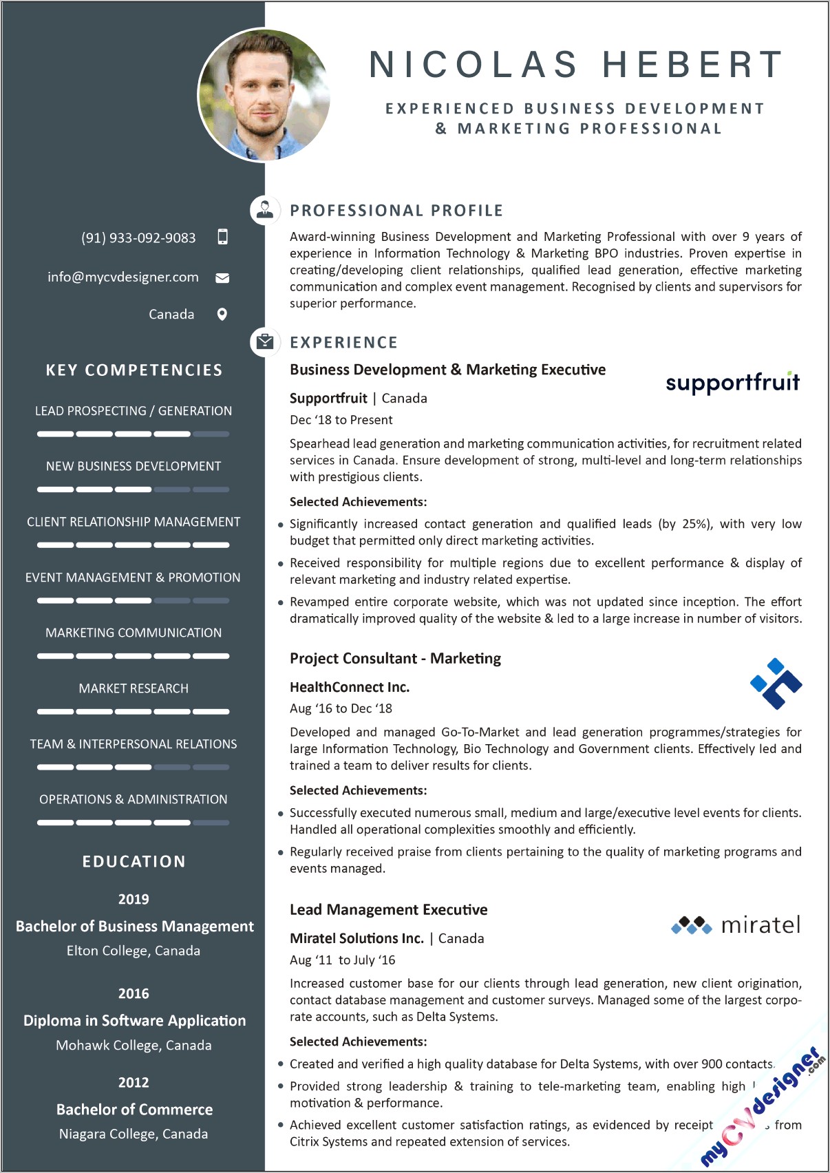 Sample Resume Format For Experienced Bpo Professionals