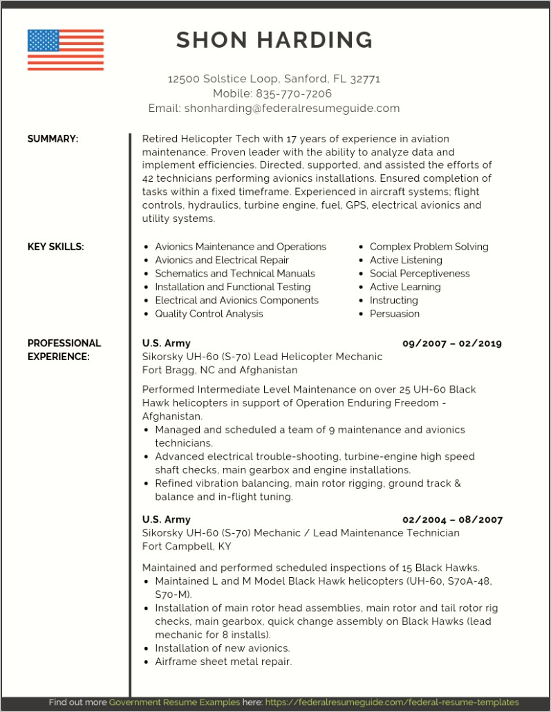 Sample Resume Format For Retired Government Officer