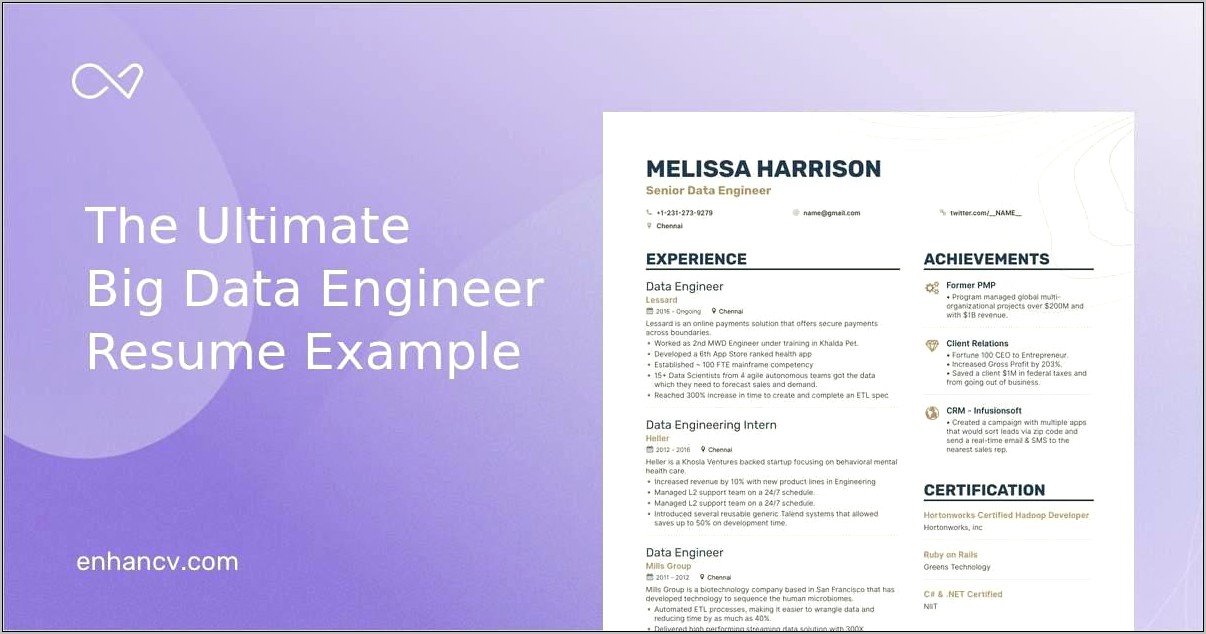 Sample Resume Of Etl Developer 5 Year Experience