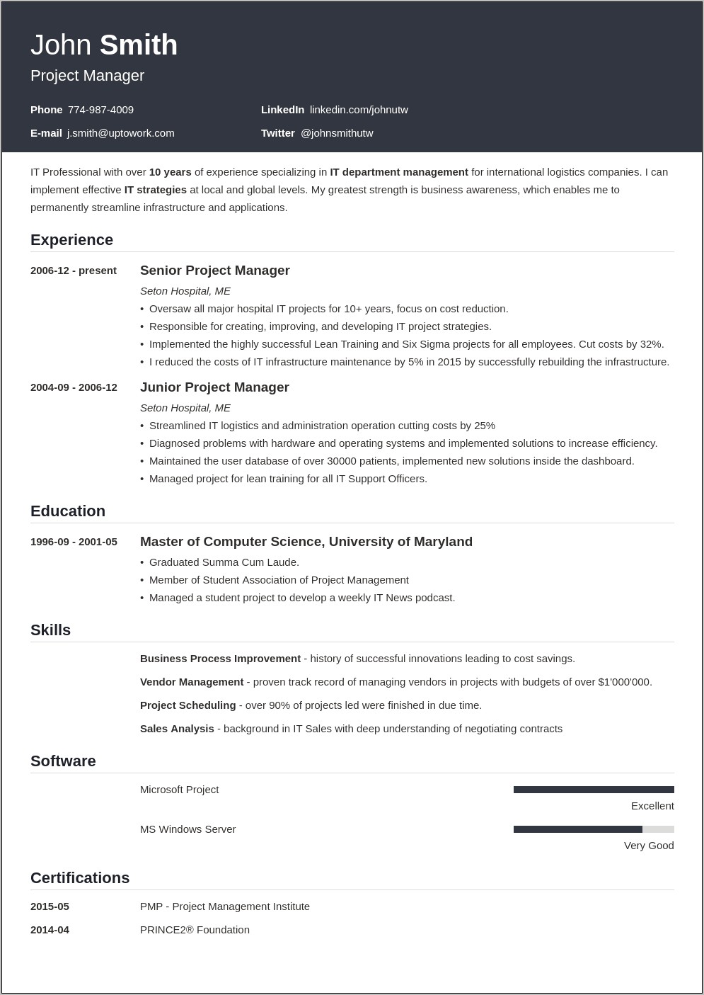 Sample Resume That I Can Copy And Paste