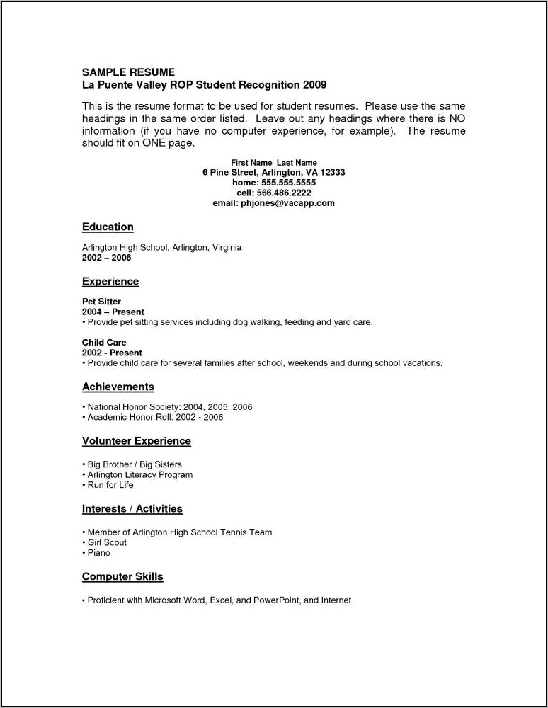 Sample Resume With Dog Walking Experience
