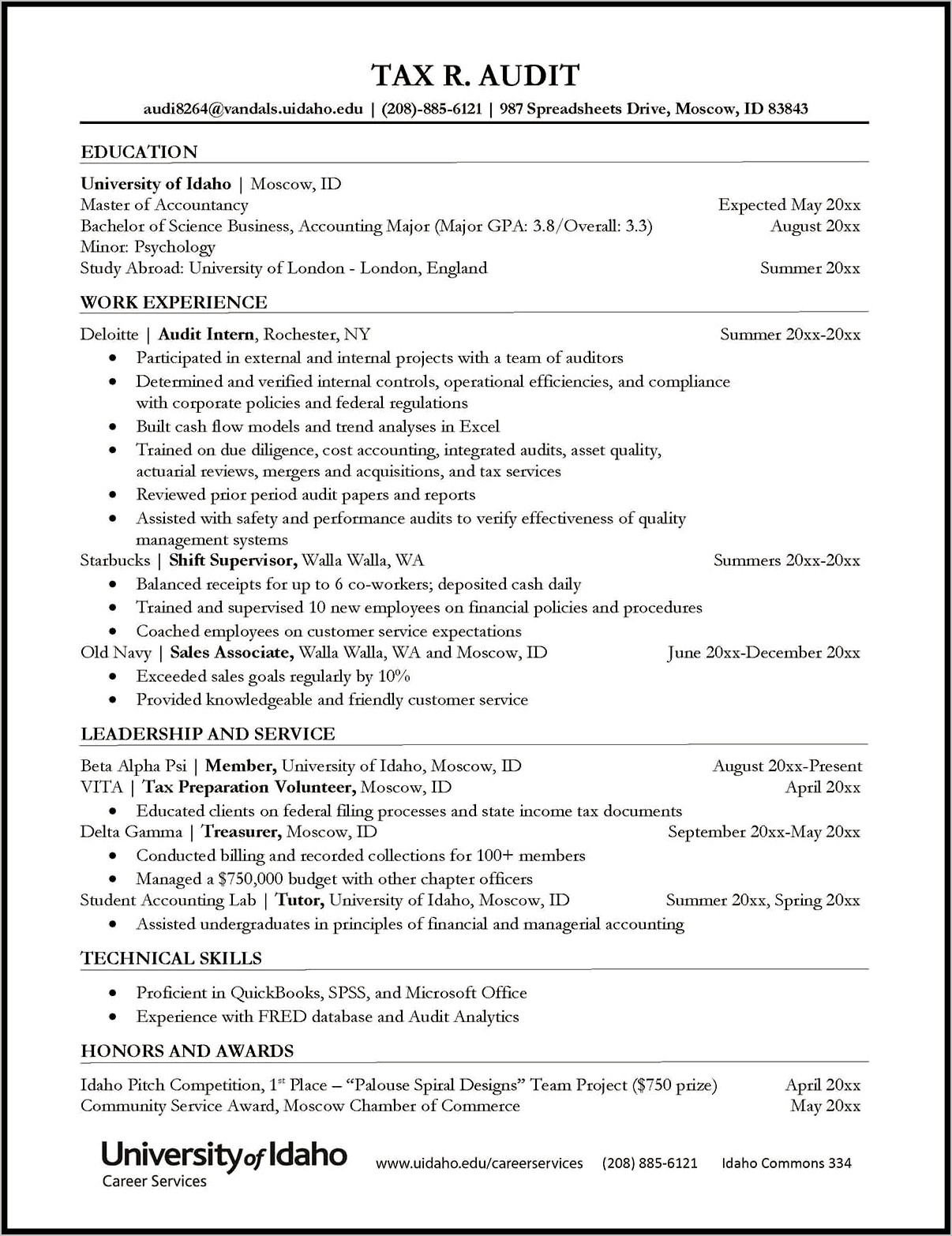 Sample Resume With Honors And Awards