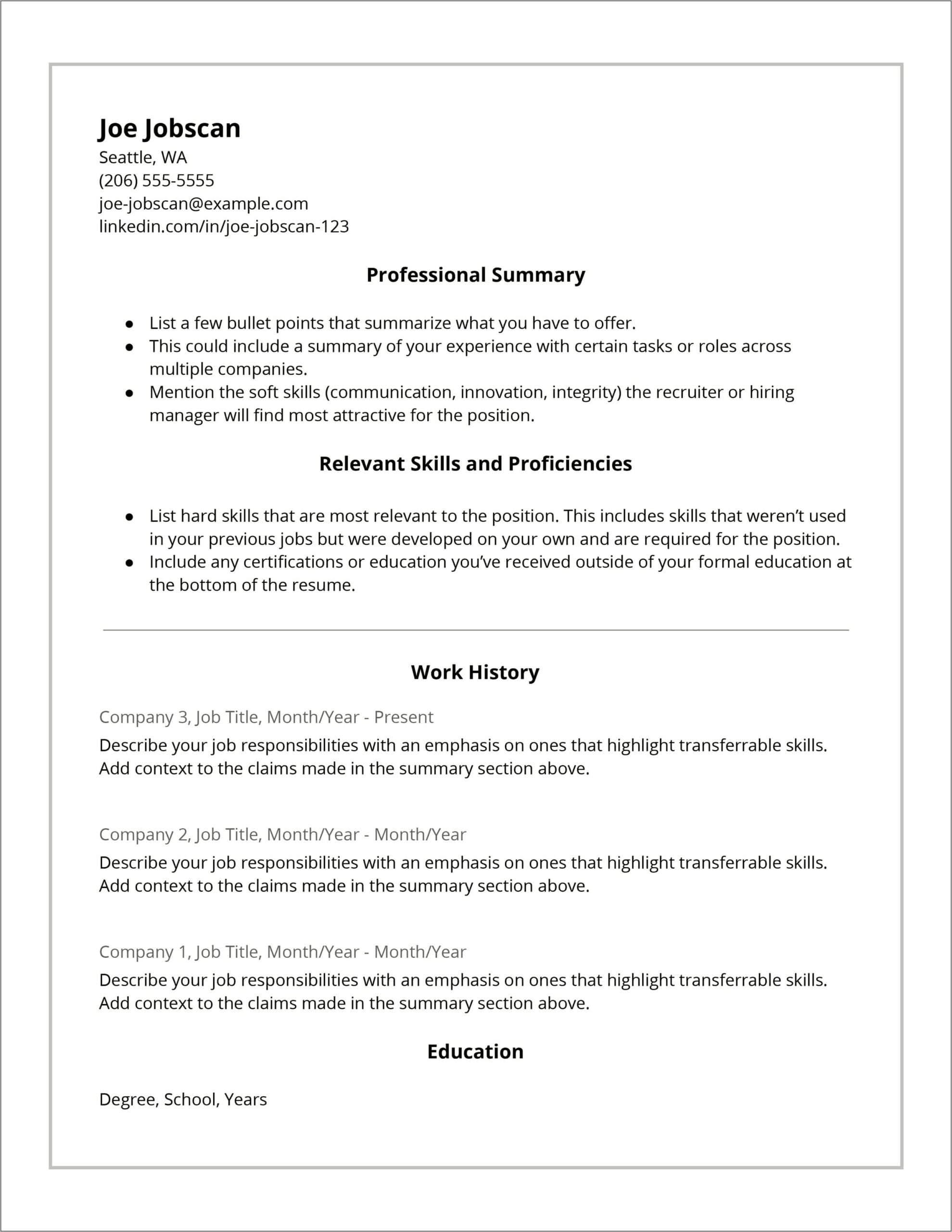 Sample Resume With Multiple Positions At Same Company