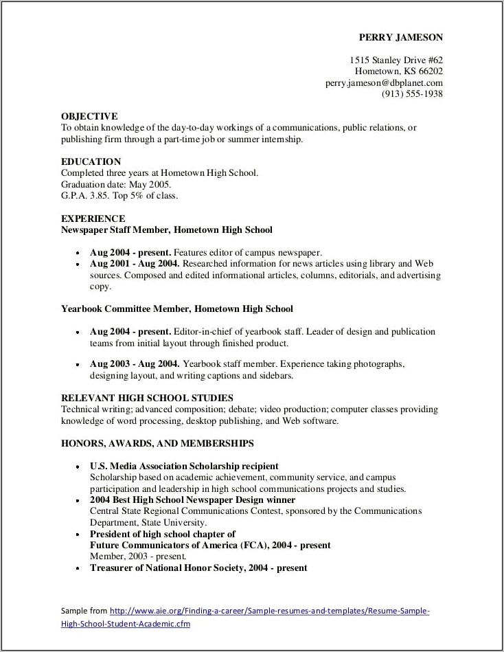 Sample Resume With National Society Memberships