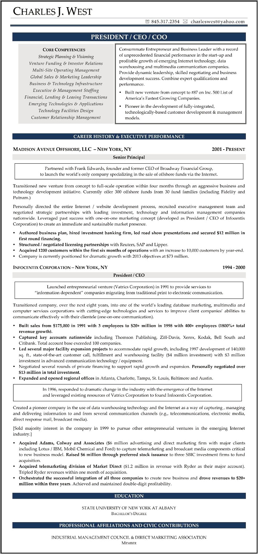 Sample Resumes For Non Profit Positions