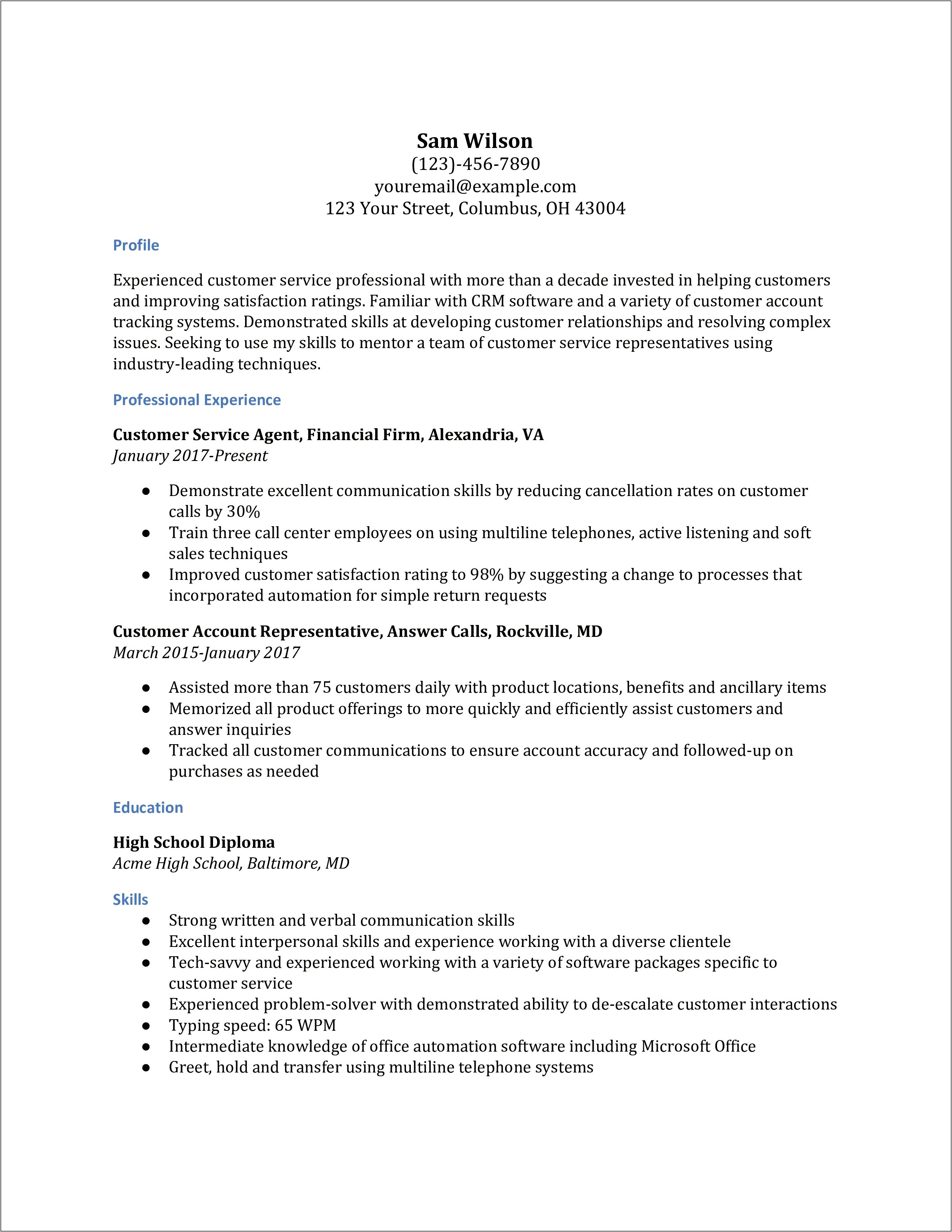 Sample Statement It Resume Escalated Issues