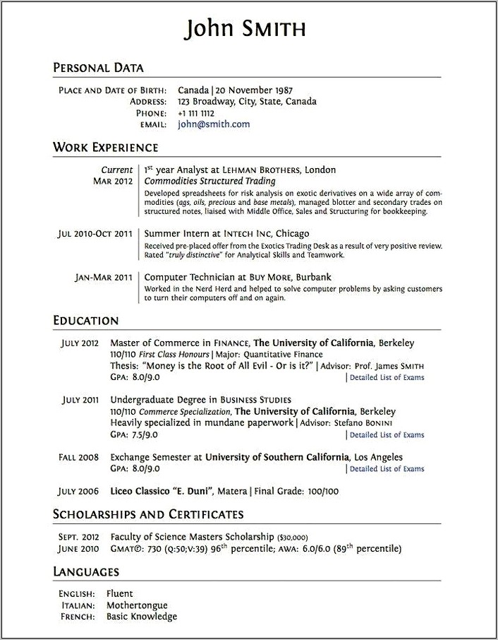 Sample Teenage Resume With Little Experience