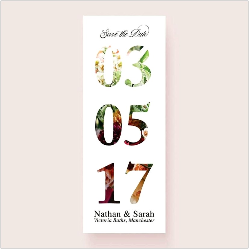 Save The Date Bookmark Template Free