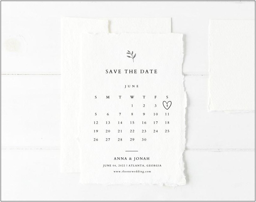 Save The Date Calendar Template Free