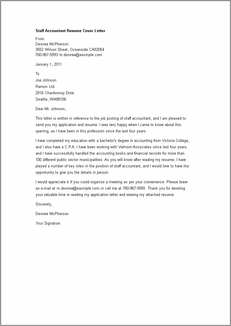 Seattle Central Resume And Cover Letter
