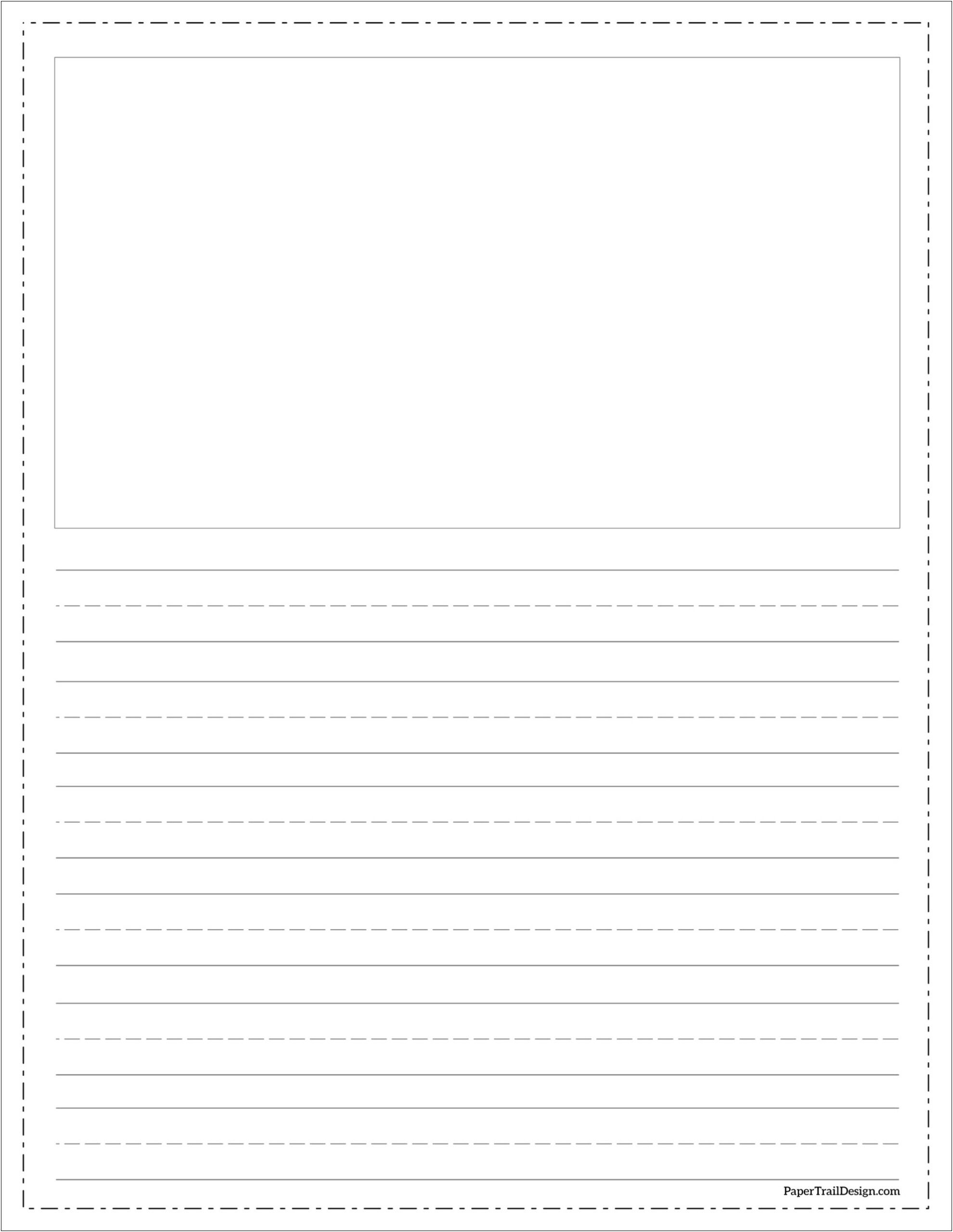 Second Grade Writing Paper Template Free