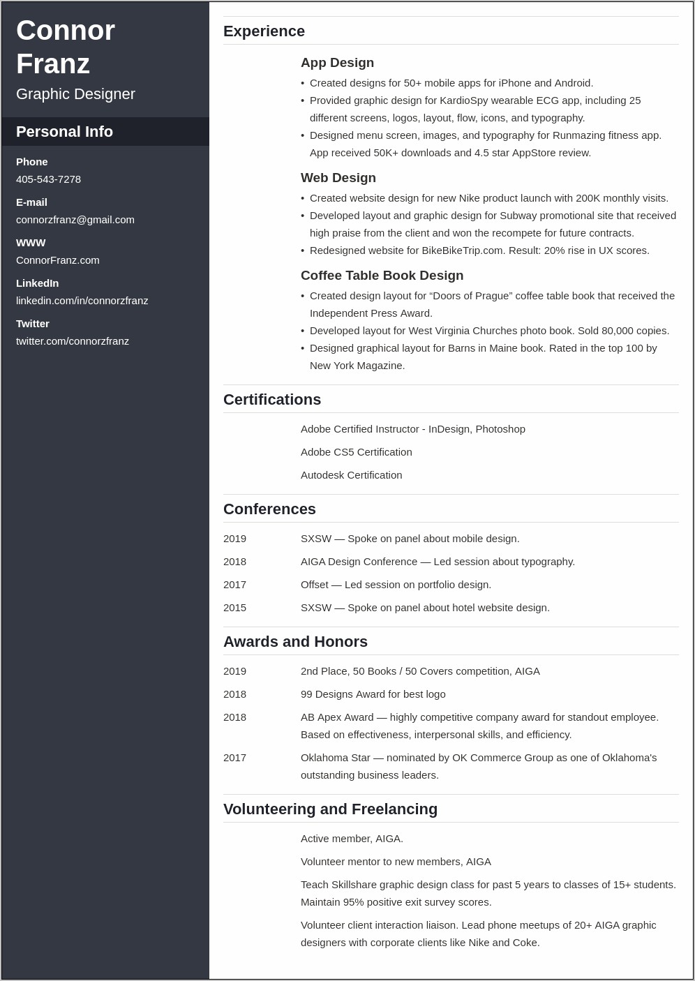 Second Page Of Resume Header Example