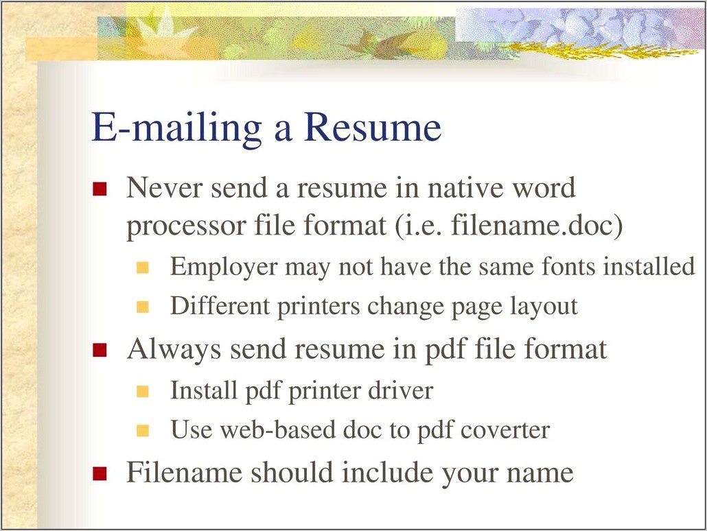 Send Resume As Pdf Or Word Doc