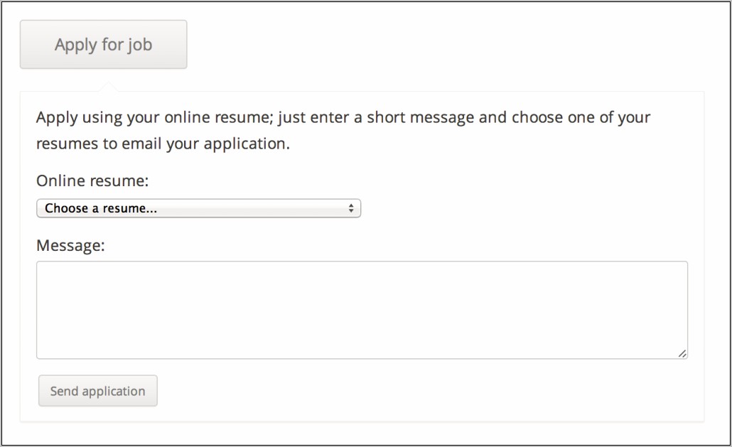 Sending Resume For Online Job Posting Through Email