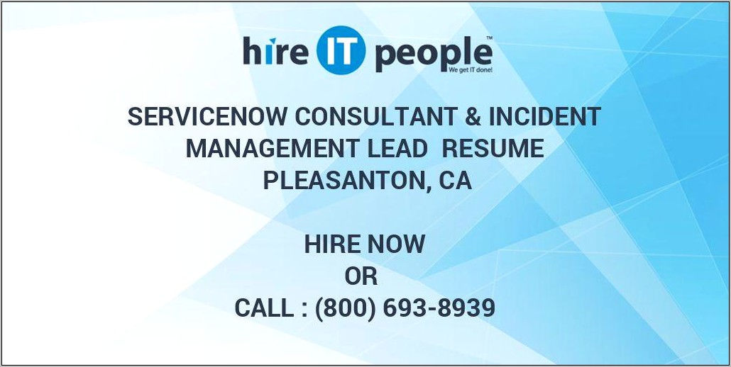 Servicenow Service Desk And Incident Manager Supervisor Resumes