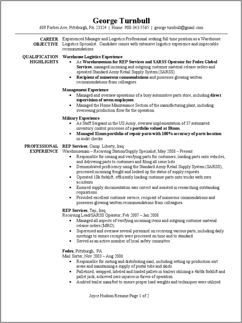 Setting Up From Zero In Resume Wording