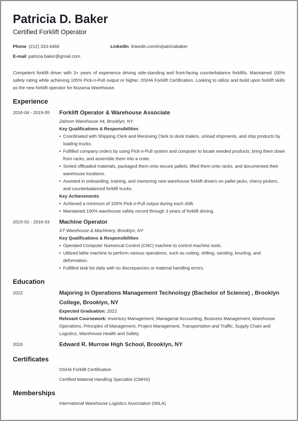 Shipping And Receiving Job Description For Resume