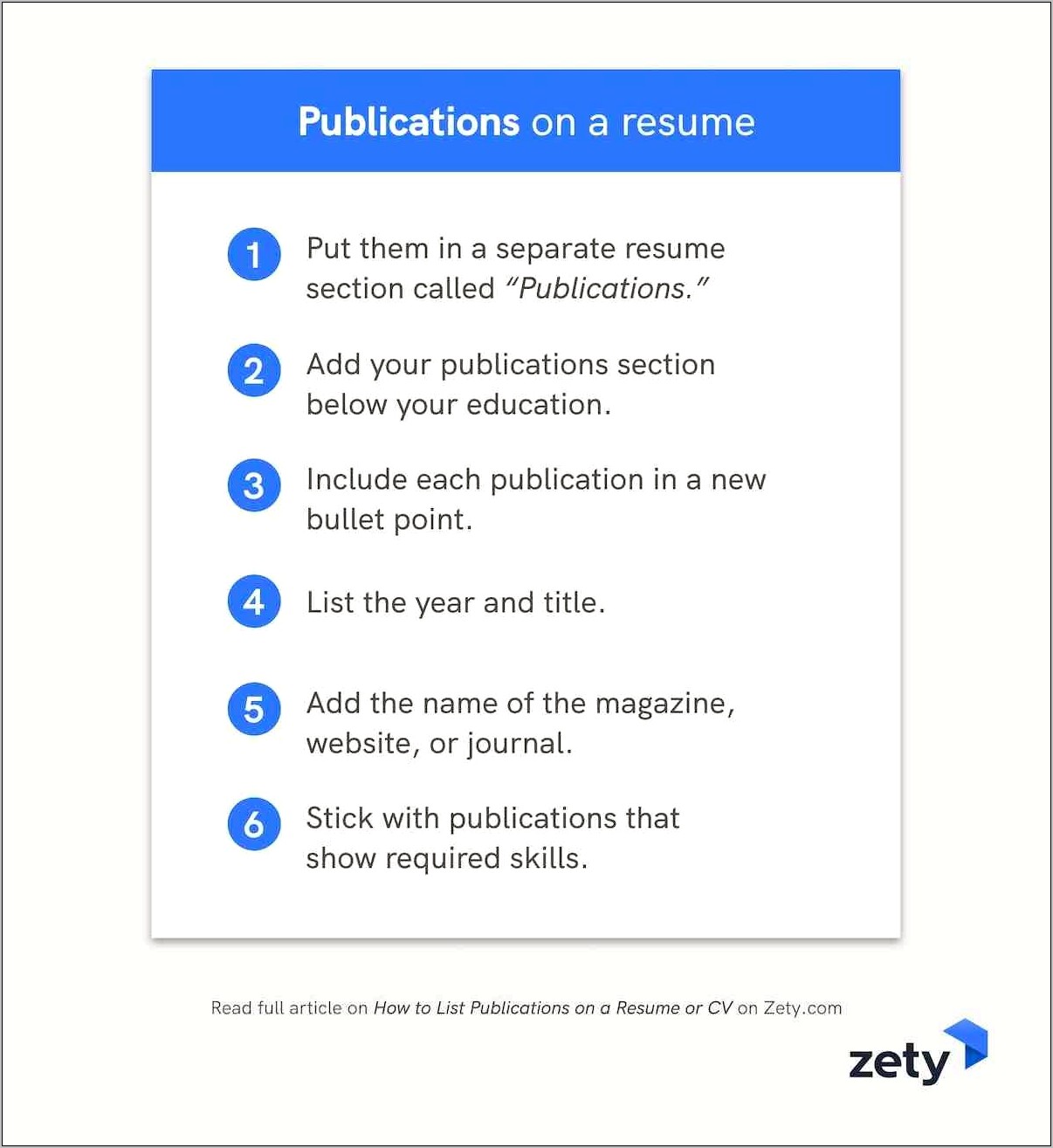 Shoud You Put Links To Publications On Resume
