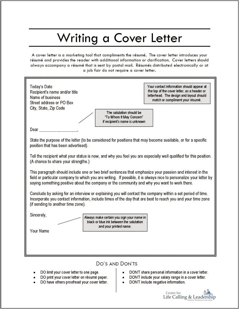 Should A Cover Letter Always Accompany A Resume