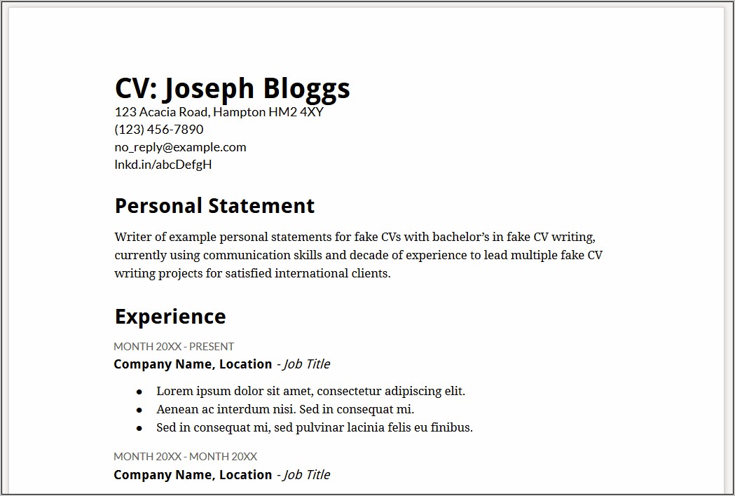 Should A Resume Have A Personal Summary
