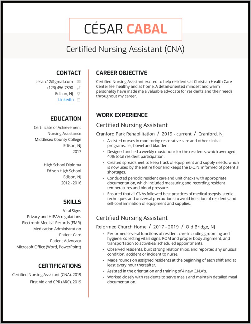 Should A Resume Include An Objective Nursing