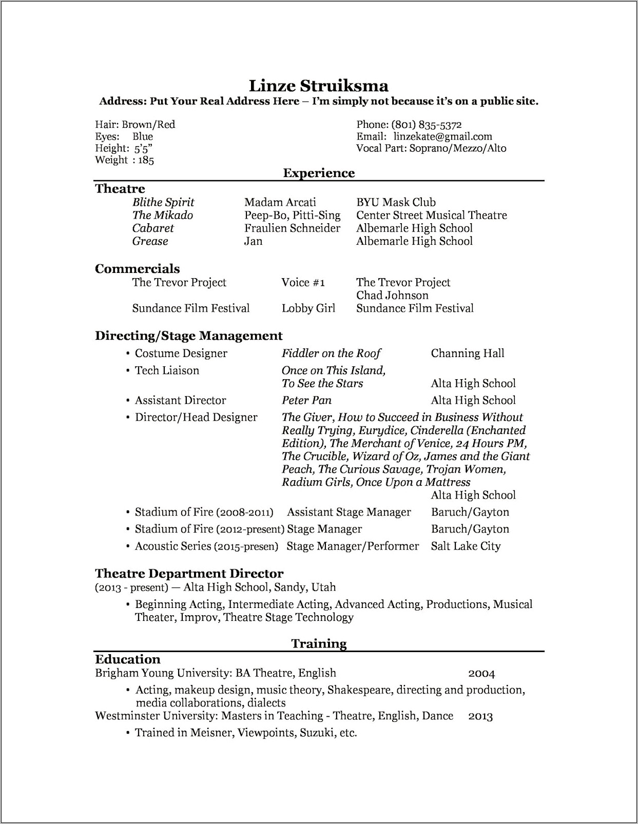 Should I Include High School Plays On Resume