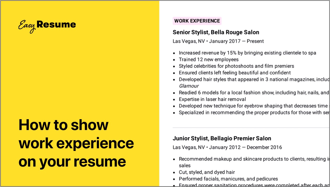 Should Resume Experience Start With Most Current