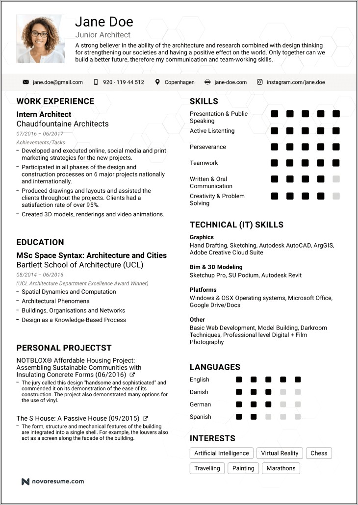 Show Me Sample Of 2016 Resume