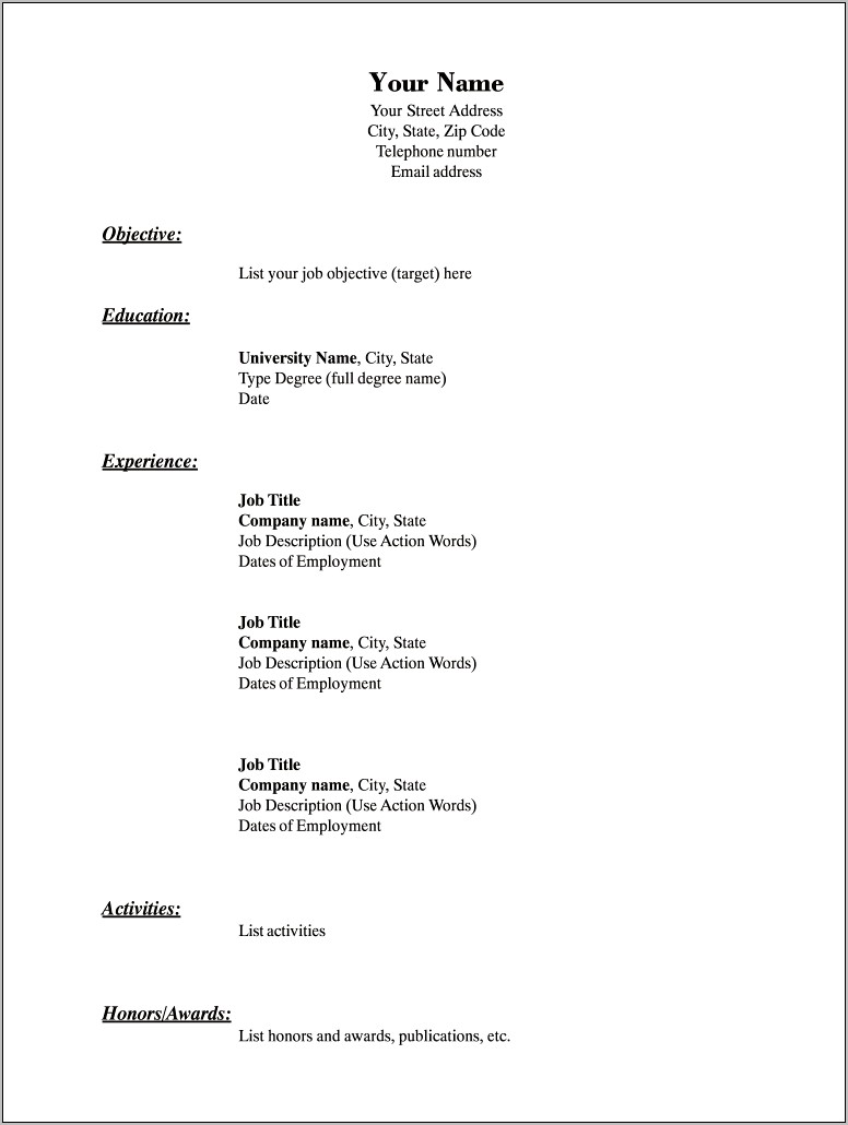 Show Resume Be Word Or Pdf
