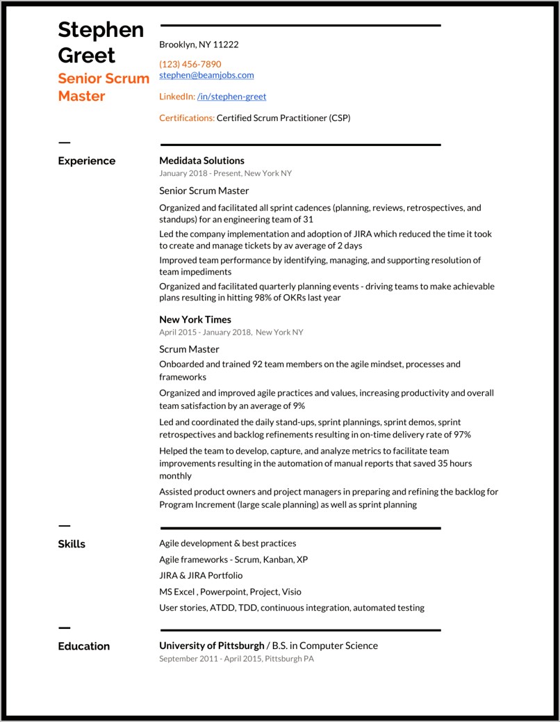 Show Skill Not Related To Title On Resume