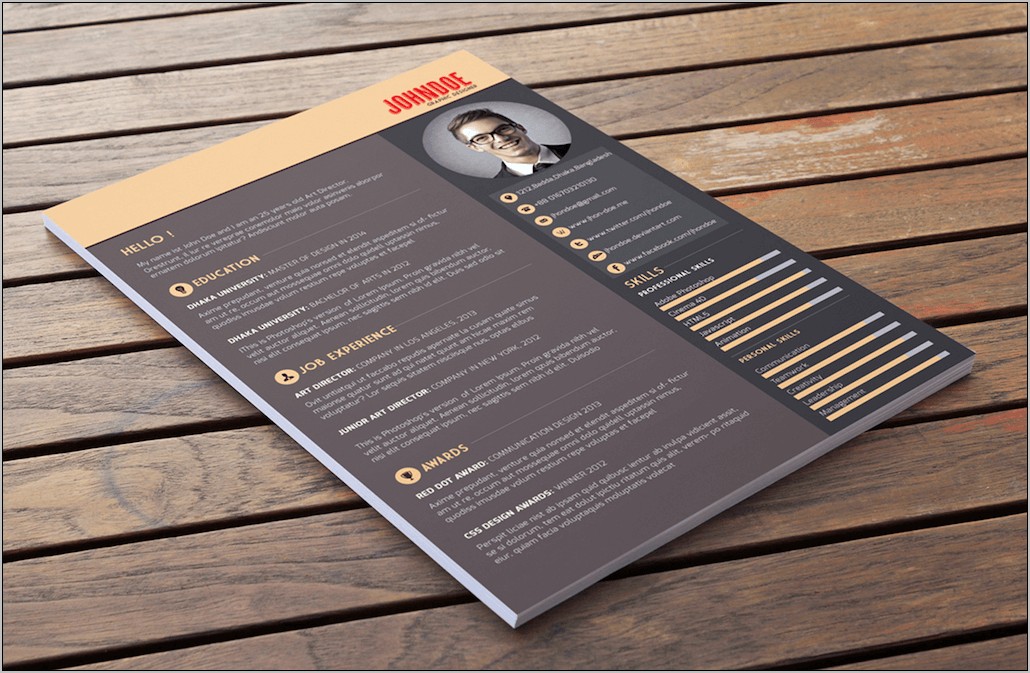 Simple Downloadable Resume Templates With Color