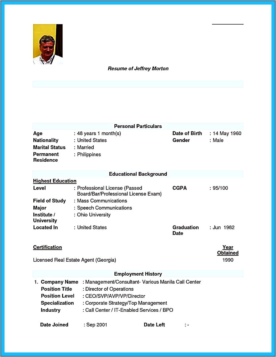Simple Objective In Resume For Call Center
